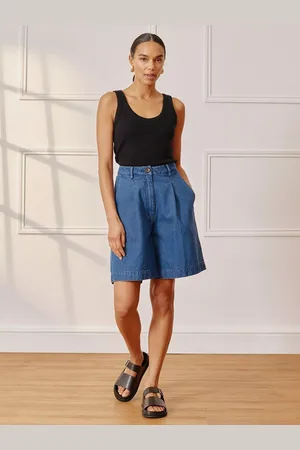 Albaray Pleat Denim Shorts