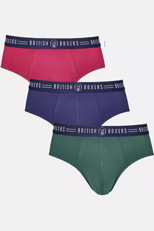British Boxers Cotton Briefs, Pack of 3