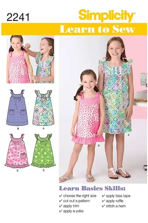 Simplicity Learn to Sew Girls