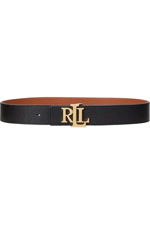 Ralph Lauren Lauren Pebble Leather Reversible Wide Belt