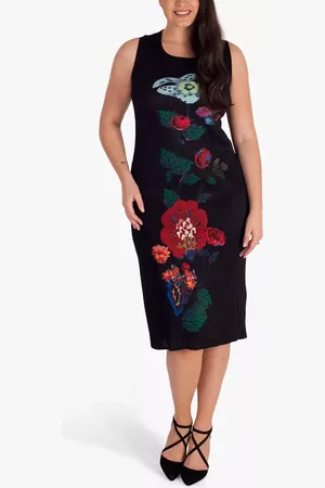 Chesca Floral Panel Sleeveless Dress