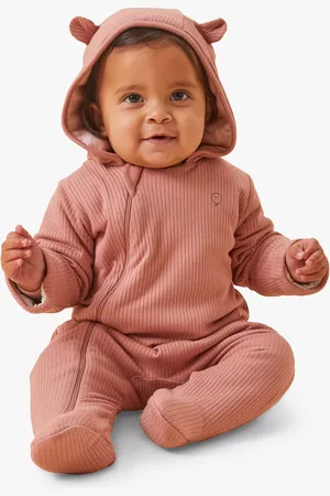 Mori Baby Ribbed Pramsuit