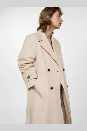 MANGO Angela Double Breasted Trench Coat