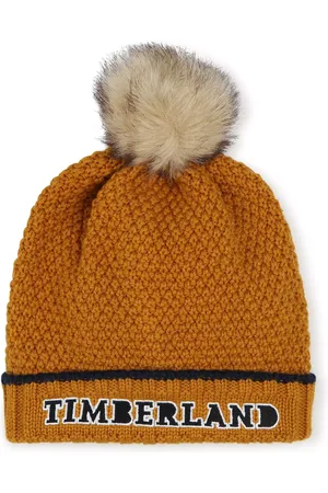 Timberland Baby Faux Fur Pom Pom Knitted Beanie