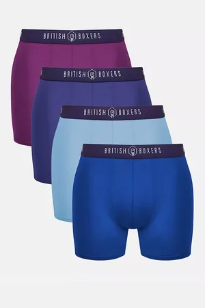 British Boxers Bamboo Trunks, Pack of 4