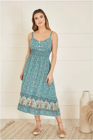Yumi Floral Midi Sun Dress