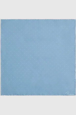 Reiss Liam Polka Dot Silk Pocket Square