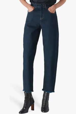 Whistles High Waist Barrel Leg Jeans