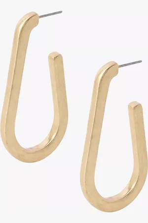 AllSaints Signature Carabiner Medium Open Hoop Earrings