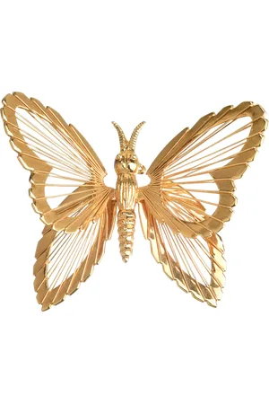 Eclectica Pre-Loved Monet Plated Vintage Butterfly Brooch, Dated Circa 1980s