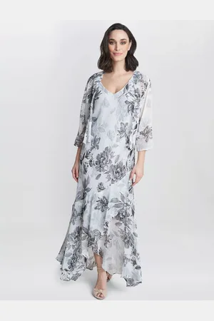 Gina Bacconi Mandy Midi Printed Dress And Jacket