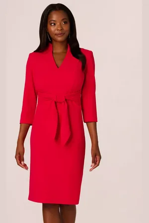 Adrianna Papell Knit Crepe Tailored Sheath Mini Dress