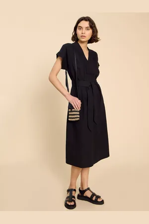 White Stuff Marianne Linen Blend Midi Dress