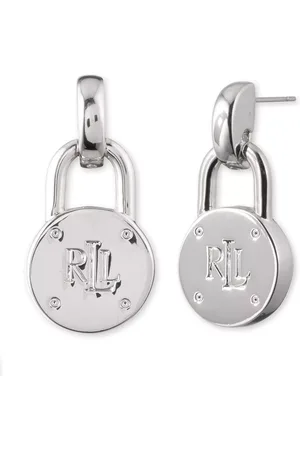 Ralph Lauren Lauren Sterling Padlock Drop Earrings