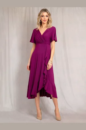Alie Street Waterfall Faux Wrap Dress