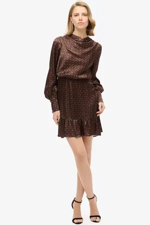 Superdry Cowl Neck Jacquard Mini Dress