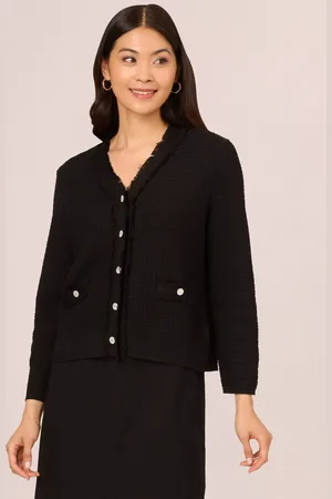 Adrianna Papell Waffle Crop Cardigan