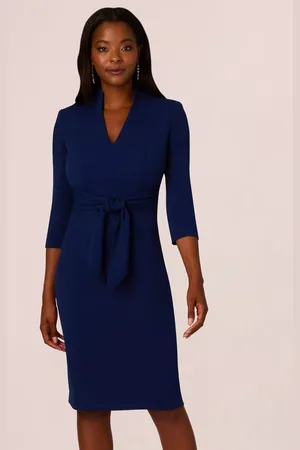 Adrianna Papell Knit Crepe Tailored Sheath Mini Dress