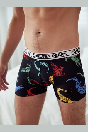 Chelsea Peers Plain & Crocodile Print Trunks, Pack of 2