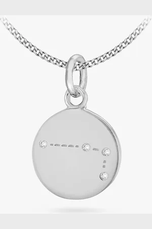 IBB Personalised Aries Star Sign Disc Pendant Necklace