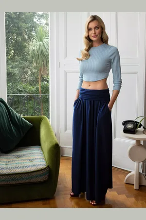 HotSquash Luxury Roll Top Maxi Skirt