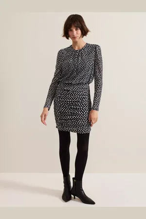 Phase Eight Teodroa Spotty Ruched Mini Dress