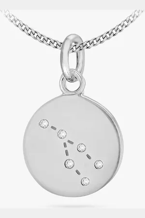 IBB Personalised Taurus Star Sign Disc Pendant Necklace