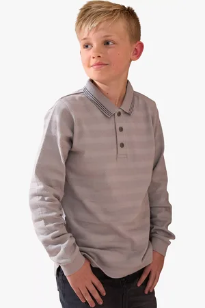 Angel & Rocket Caleb Textured Stripe Polo Top