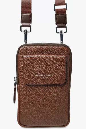 ASPINAL OF LONDON Reporter Pebble Leather Crossbody Phone Bag