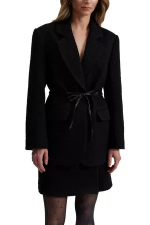 By Malina Elodie Drawstring Waist Boucle Blazer