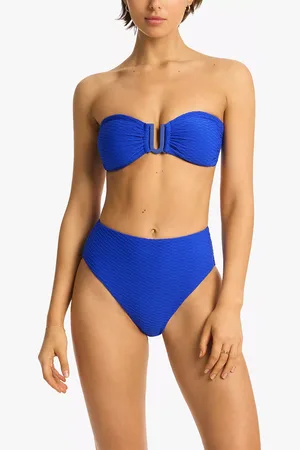 SEA LEVEL Honeycomb U Bar Bandeau Bikini Top