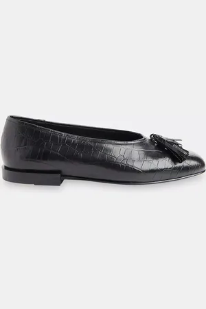 Whistles Cilou Leather Croc Effect Tassel Detail Pumps