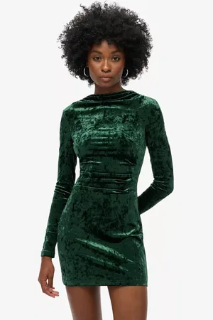 Superdry Velvet Long Sleeve Mini Dress