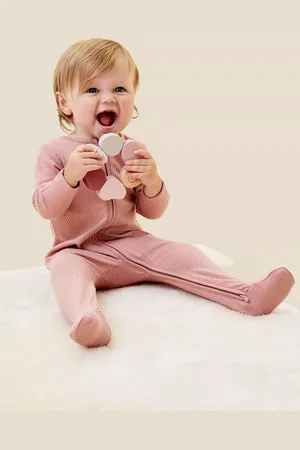 Mori Baby Clever Zip Ribbed Sleepsuit