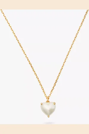 Kate Spade Faux Pearl Heart Pendant Necklace