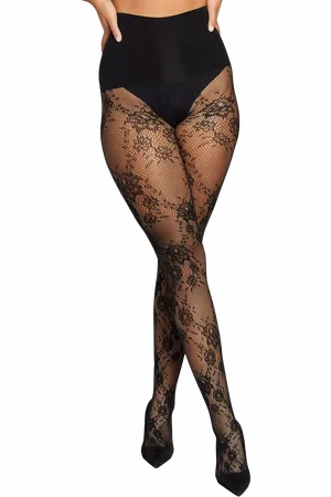 Heist The Floral Lace Tights