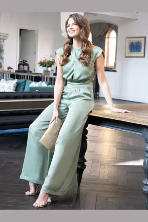 HotSquash Velvet Cross Neck Jumpsuit