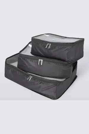John Lewis Foldable Suitcase Packing Cubes, Pack of 3, 14L