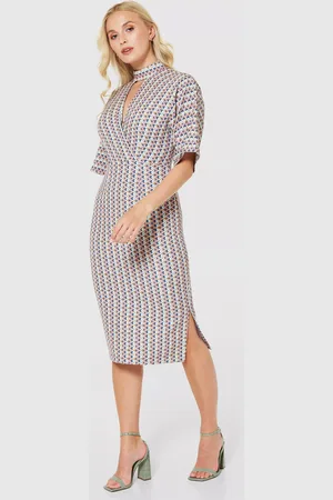 Closet Kimono Pencil Knee Length Dress