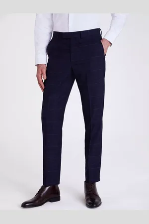 Moss Slim Check Suit Trousers