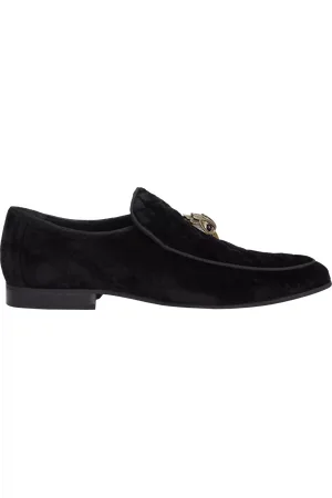 Kurt Geiger Hugh Eagle Head Velvet Loafers