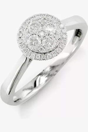E.W Adams 18ct Diamond Cluster Engagement Ring