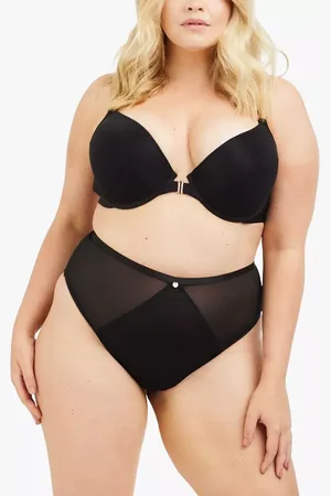Oola Lingerie Soft Mesh Front Fastening Padded Plunge Bra