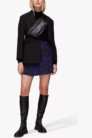 Whistles Watercolour Tiger Print Mini Skirt