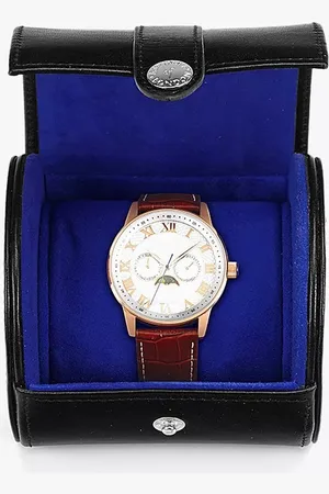 ASPINAL OF LONDON Smooth Leather Travel Watch Roll