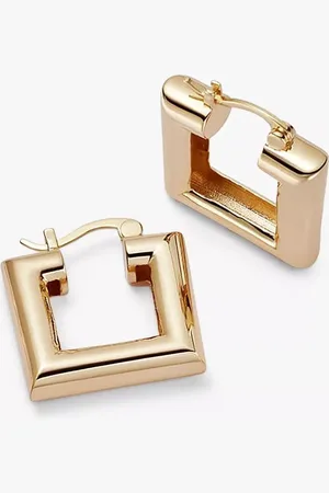 Daisy London Daisy x Polly Sayer Mini Chubby Square Hoop Earrings