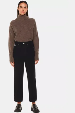 Whistles Petite High Waist Cord Barrel Jeans