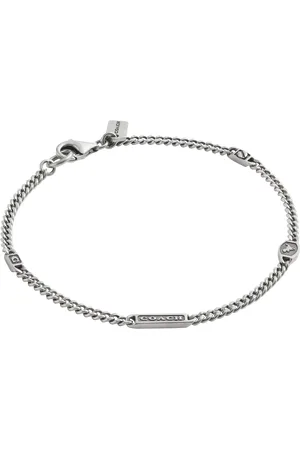 Coach Mixed Charm Sturdy Curb Chain Bracelet