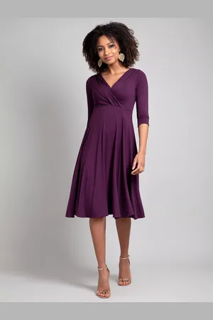 Alie Street Annie Wrap Over Bodice Midi Dress