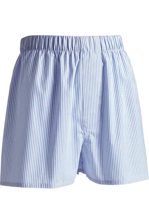 Charles Tyrwhitt Stripe Print Cotton Boxer Shorts, Cornflower
